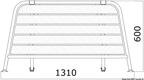 Plancetta di poppa 1310 mm - 48.443.04